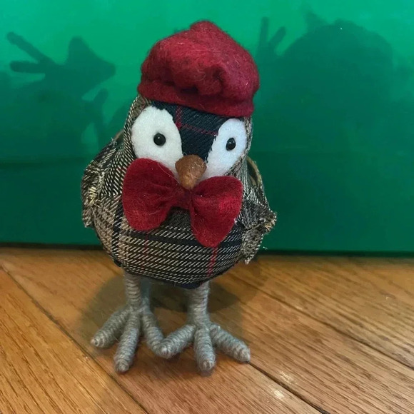 Early target spritz wonderland holiday Christmas fabric bird 2015 vintage plaid - Picture 1 of 6